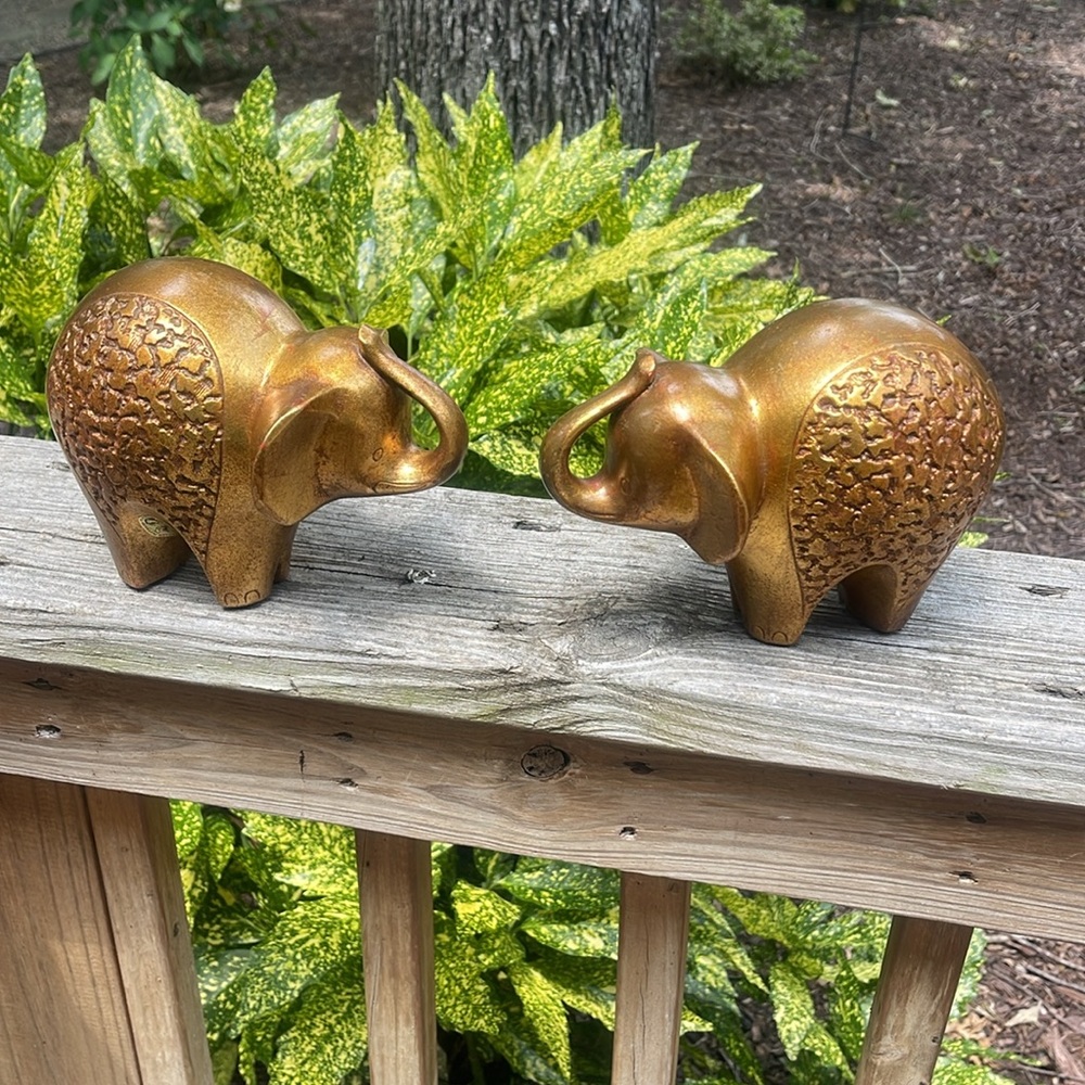 Vintage MCM Freeman & McFarlin elephant statues
